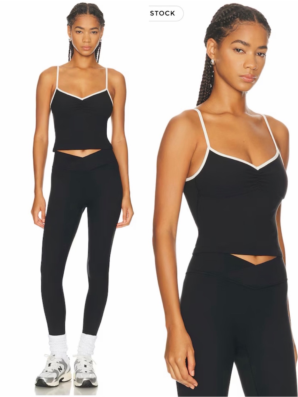 437 Matching Athleisure Set: The V Legging & Ballet Tank in Black Size Medium